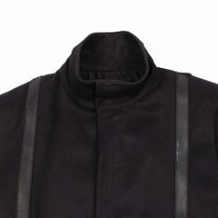 Dirk Bikkembergs Vintage Men's Black Wool Blend Coat IT46 Medium