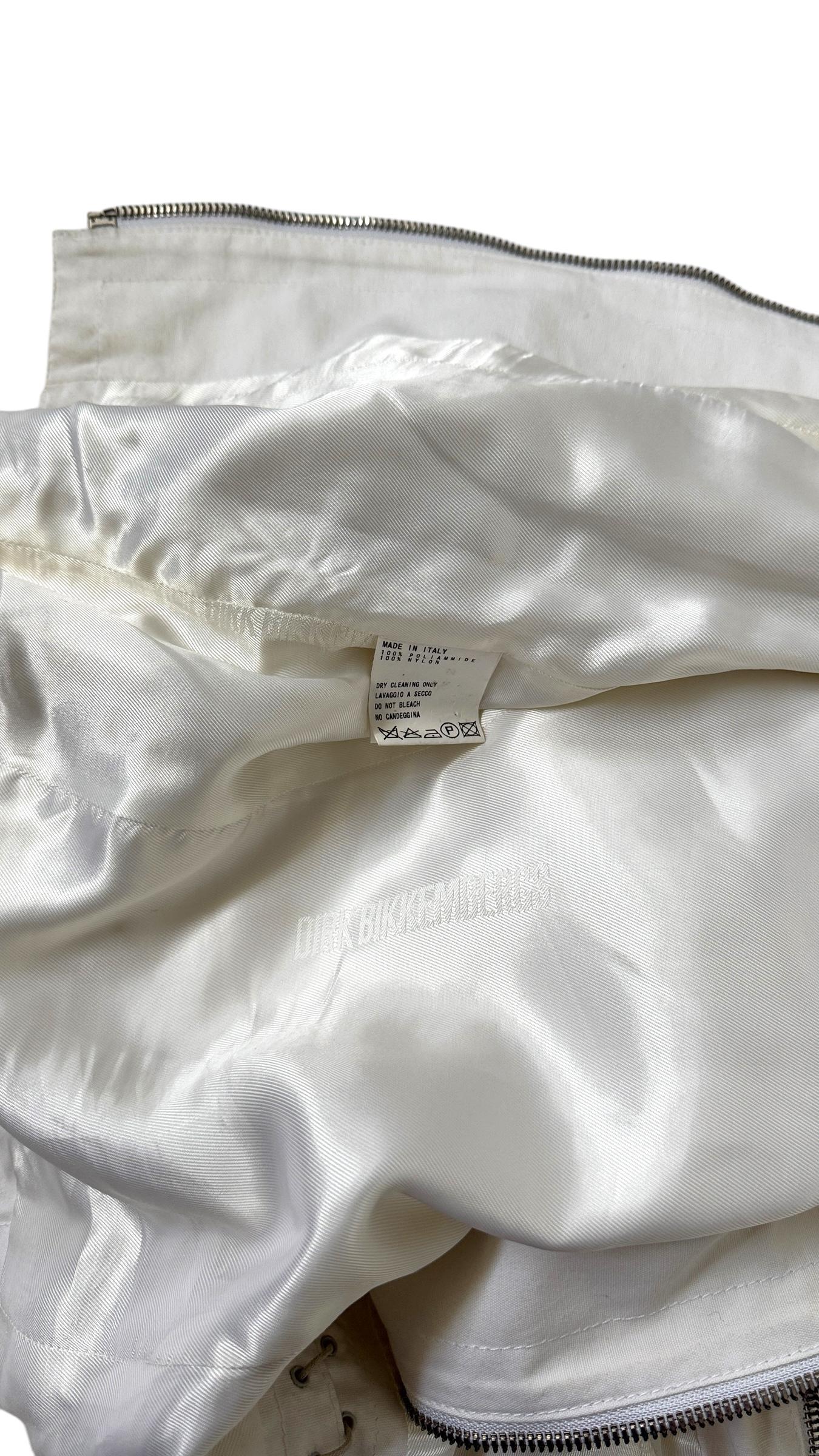 Dirk Bikkembergs Vintage White Cotton Jacket - Pas de droits d'importation ! Nous payons pour cela. en vente 13
