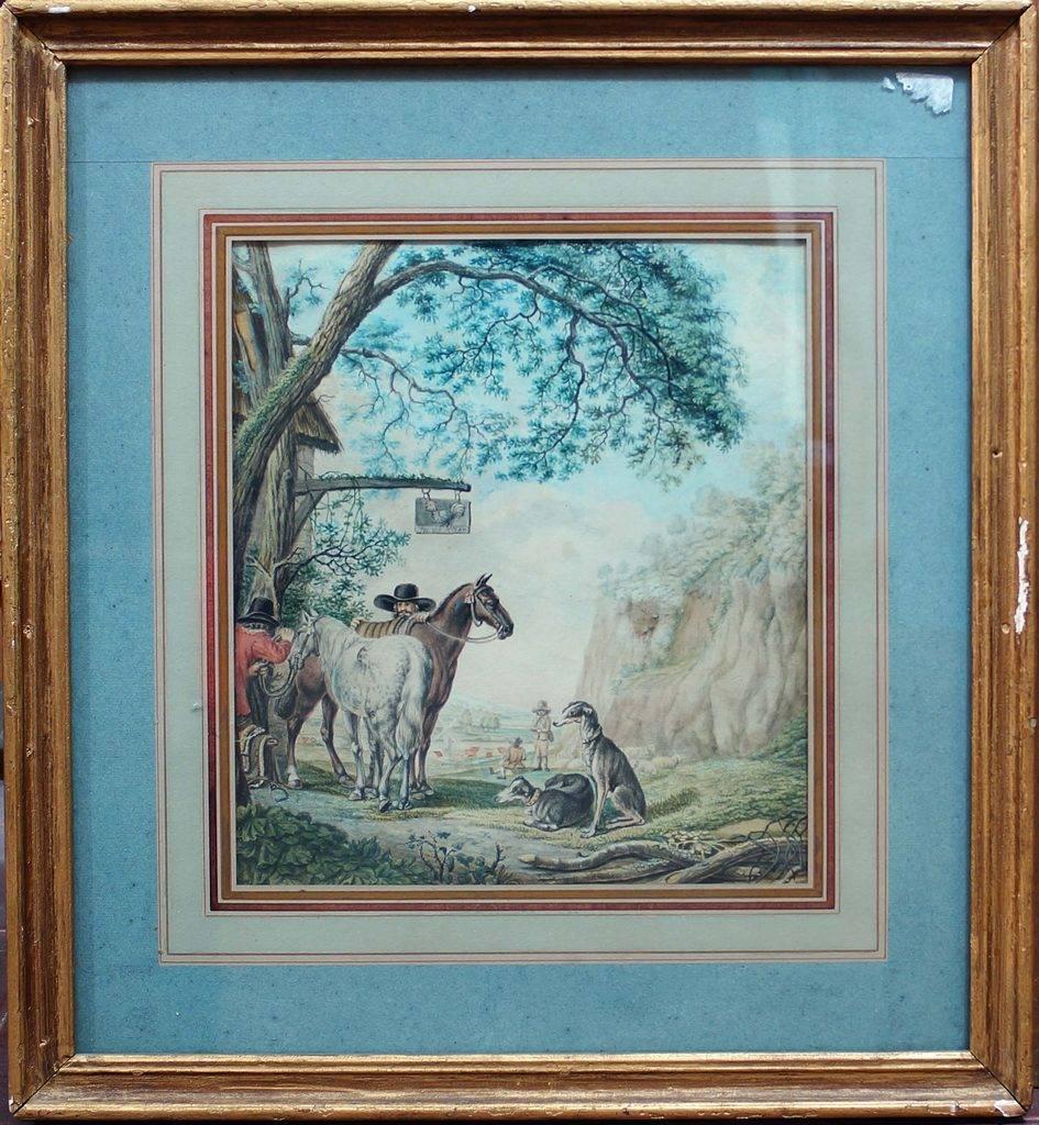 Beautiful watercolor by Dirk Maas, a Dutch Golden Age landscape painter.
Provenance: R. Edereimer Print Cabinet, New York (label overleaf).
Good conditions.

This artwork is shipped from Italy. Under existing legislation, any artwork in Italy