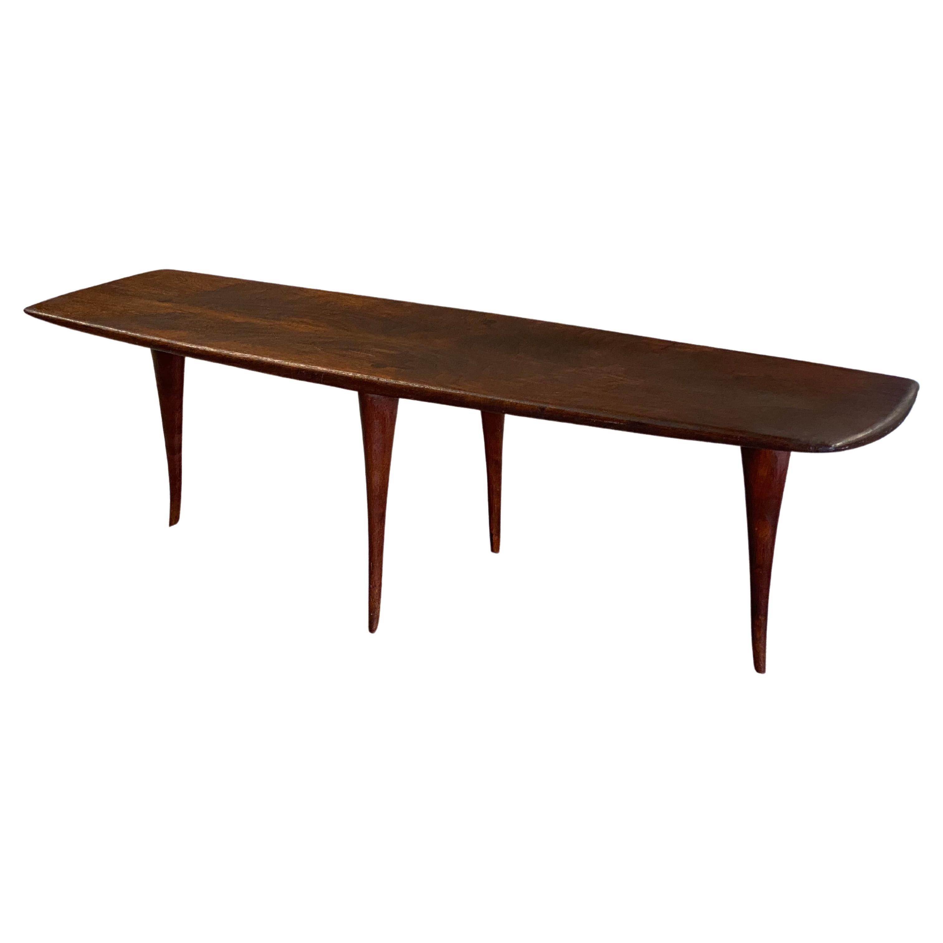 Dirk Rosse American Studio Crafts Movement Walnut Coffee Table For Sale