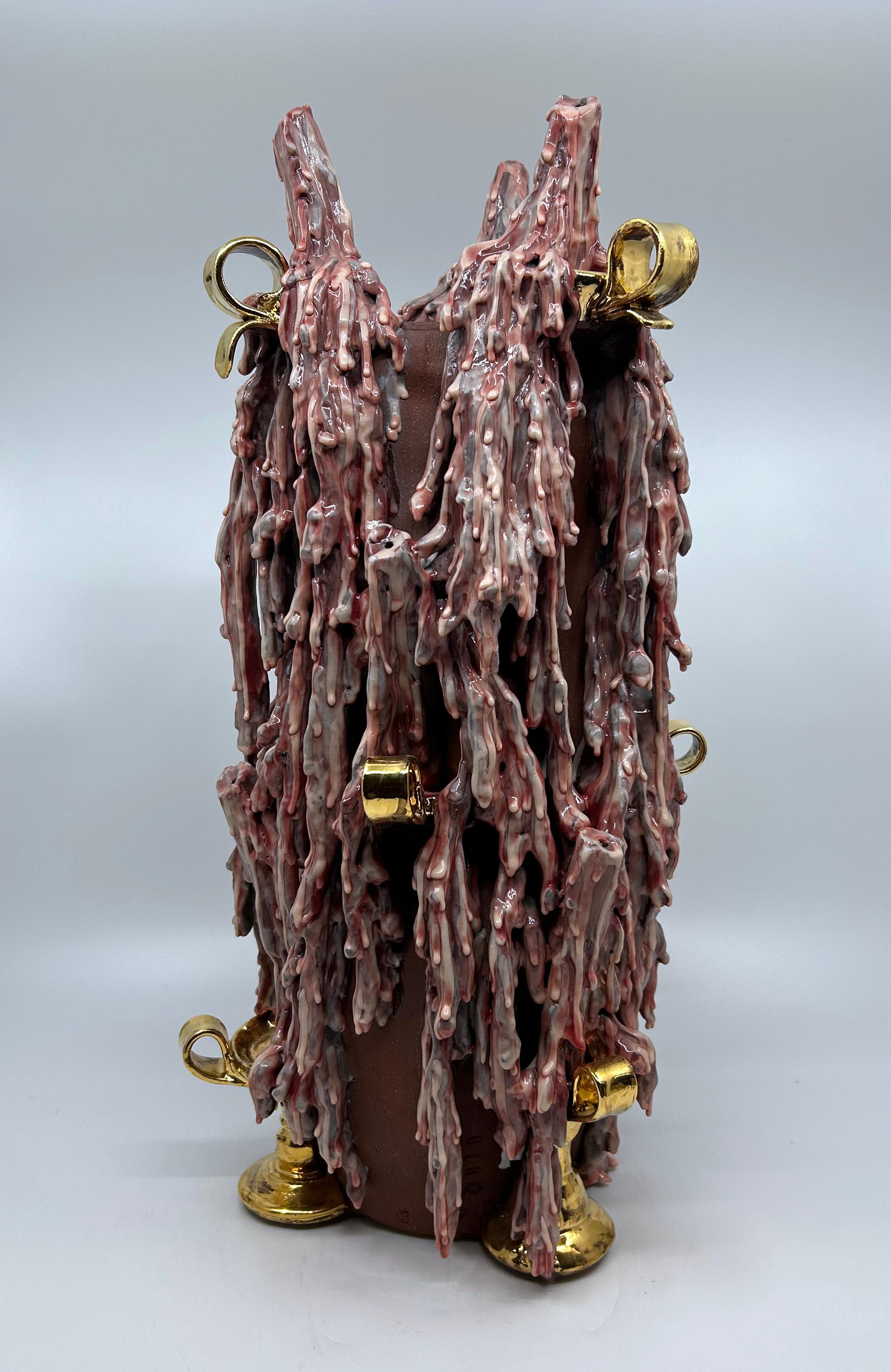 Dirk Staschke is best known for his exploration of Dutch Vanitas still life themes in the medium of ceramics. His current body of work explores the space in between sculpture and painting. His work often uses meticulous representation as foil for
