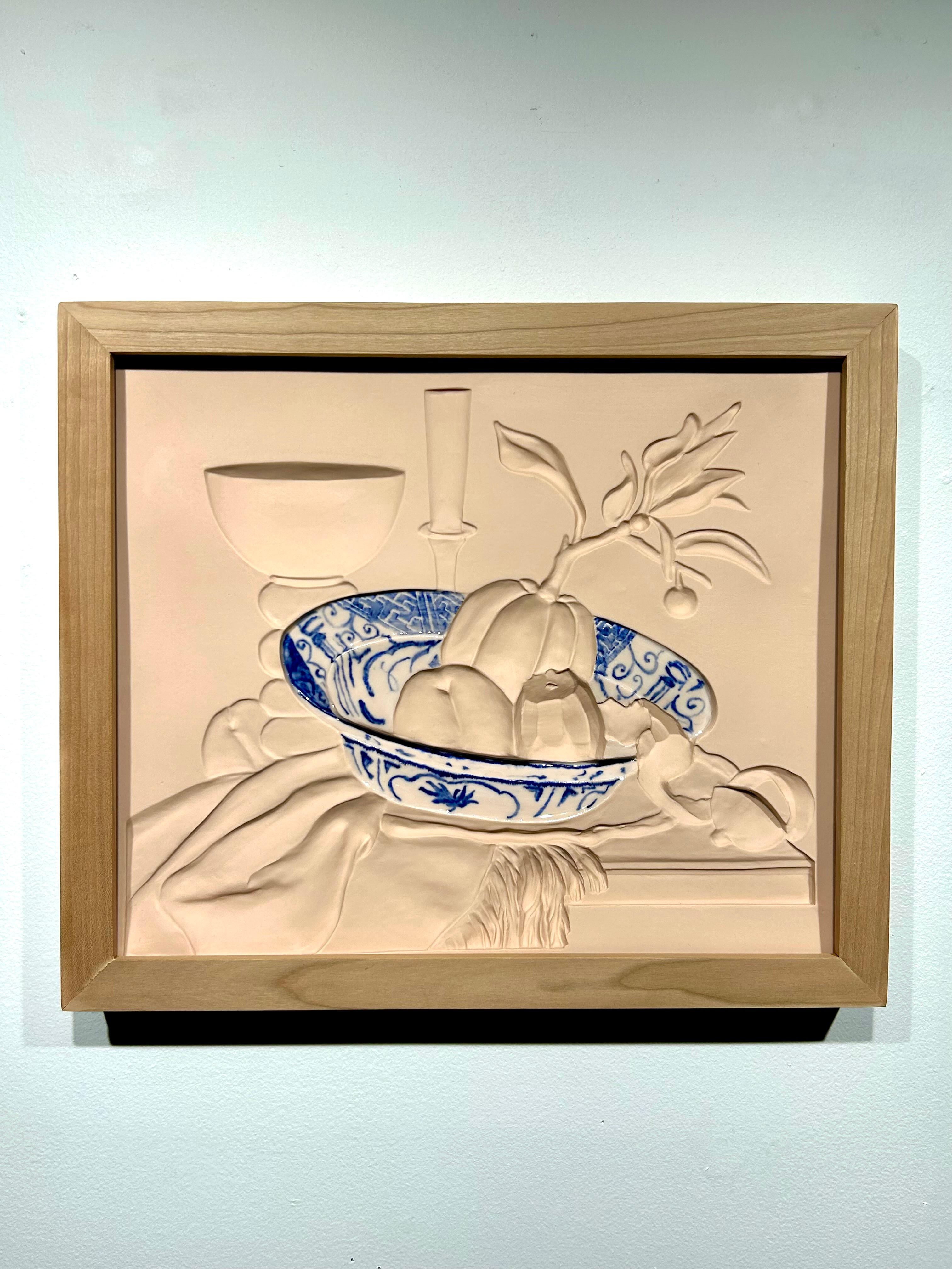 Dirk Staschke Figurative Sculpture - Inverted Still life with Ceramic Bowl