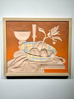 Inverted Still life with Plaid Bowl
