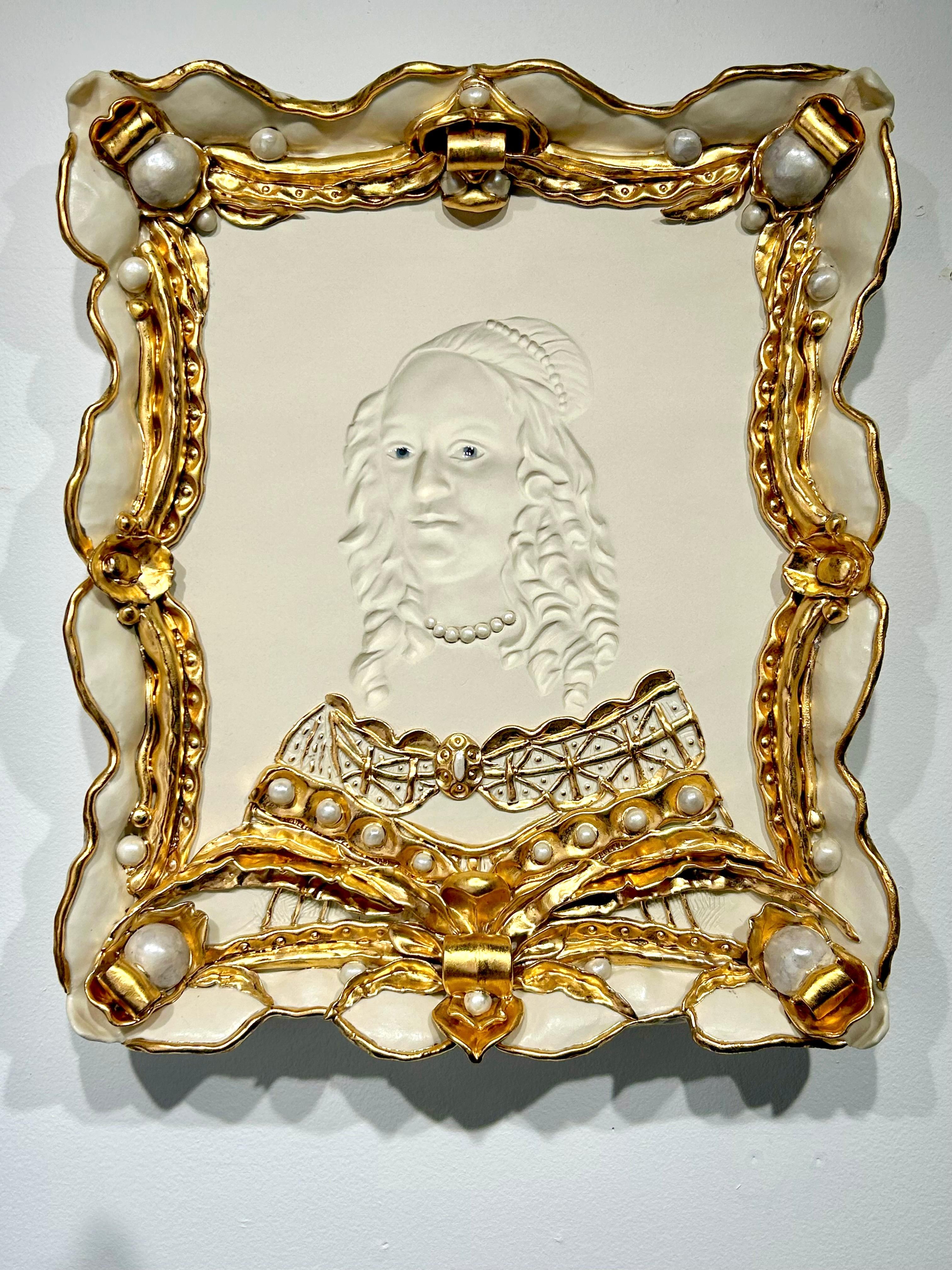 Dirk Staschke Figurative Sculpture - Untitled (ornate frame)