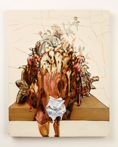 Ceramic Sculpture Glazed "Painting", 14 x 11 x 2 inches, Dirk Staschke