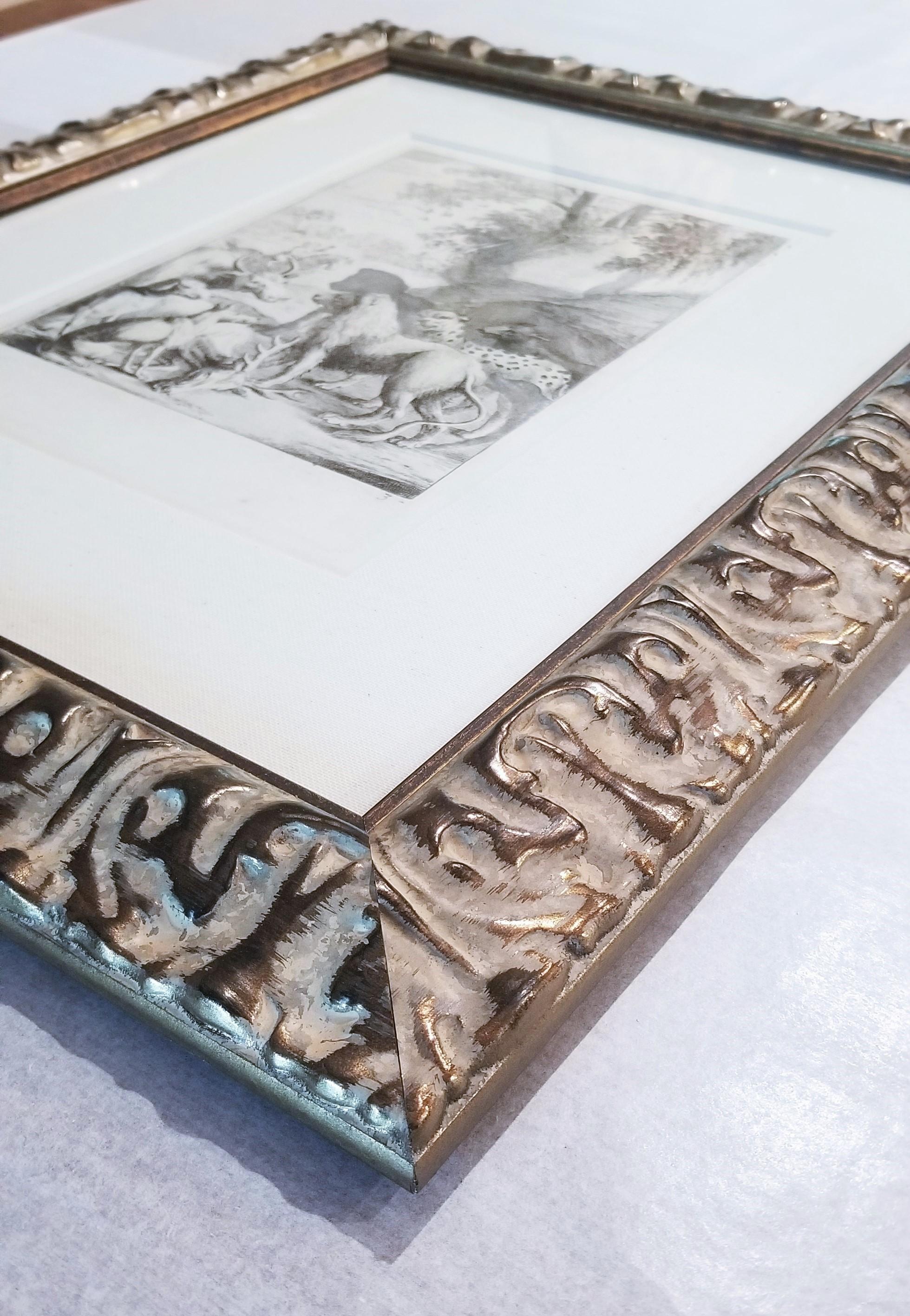 Het leeuwendeel (La part du lion) /// Old Masters Animals Landscape Dog Leopard en vente 14