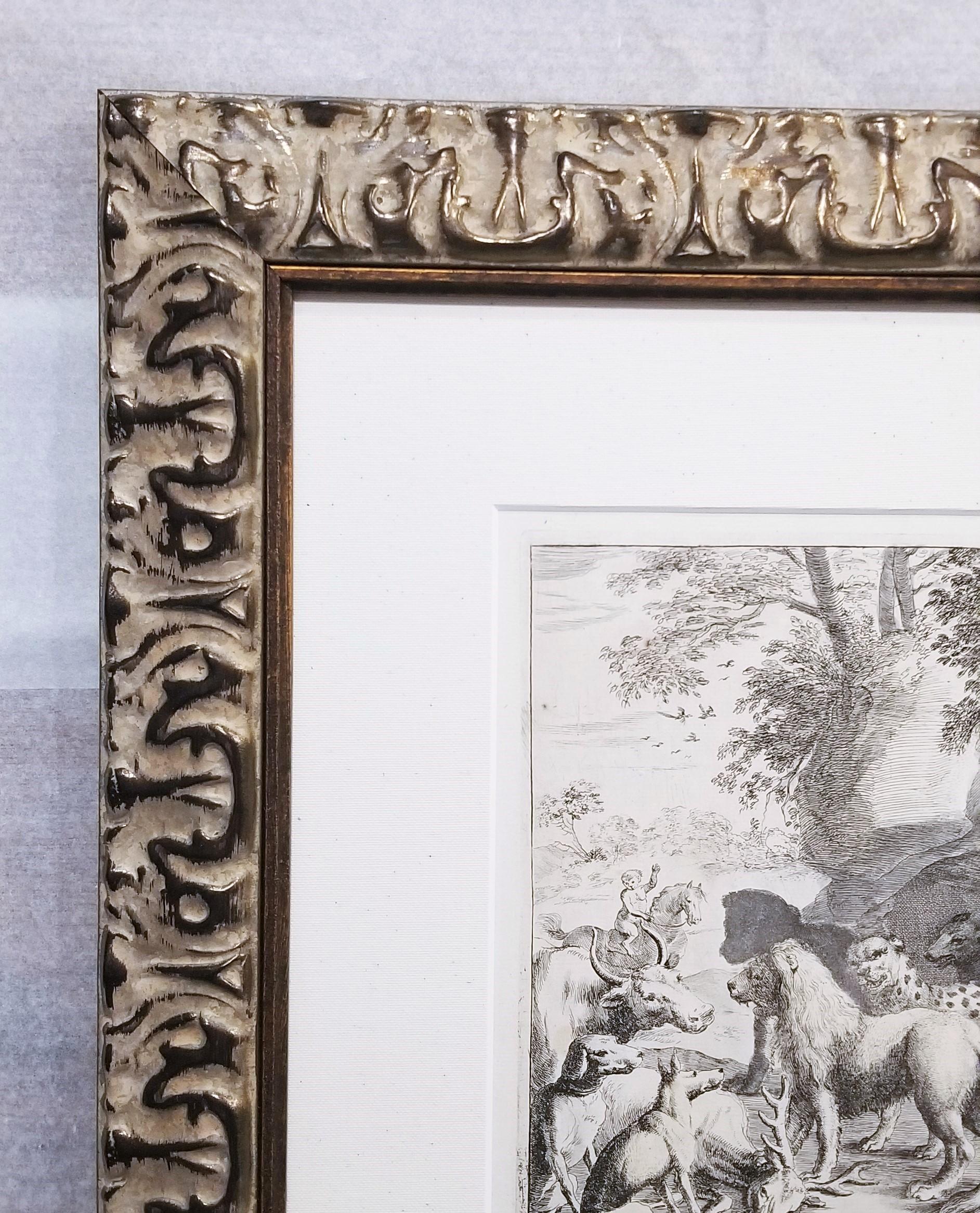 Het leeuwendeel (La part du lion) /// Old Masters Animals Landscape Dog Leopard en vente 2