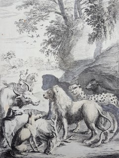 Het leeuwendeel (La part du lion) /// Old Masters Animals Landscape Dog Leopard