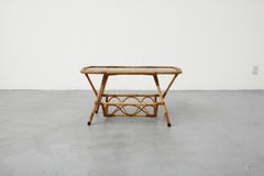 Dirk van Sliedregt Bamboo Coffee Table w/ Smoked Glass by Rohe Noordwolde