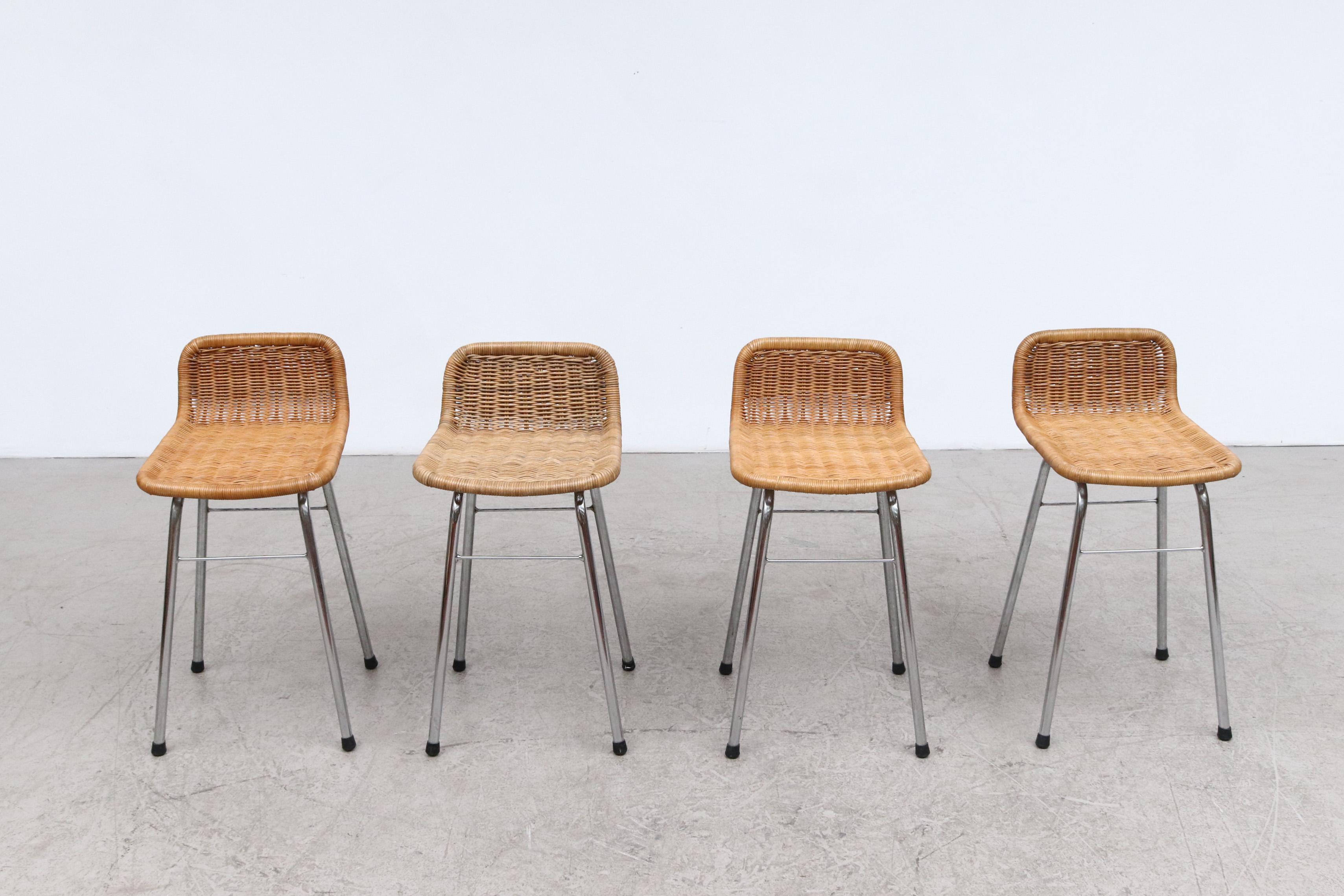 Dirk Van Sliedregt Rattan Counter Stools 3