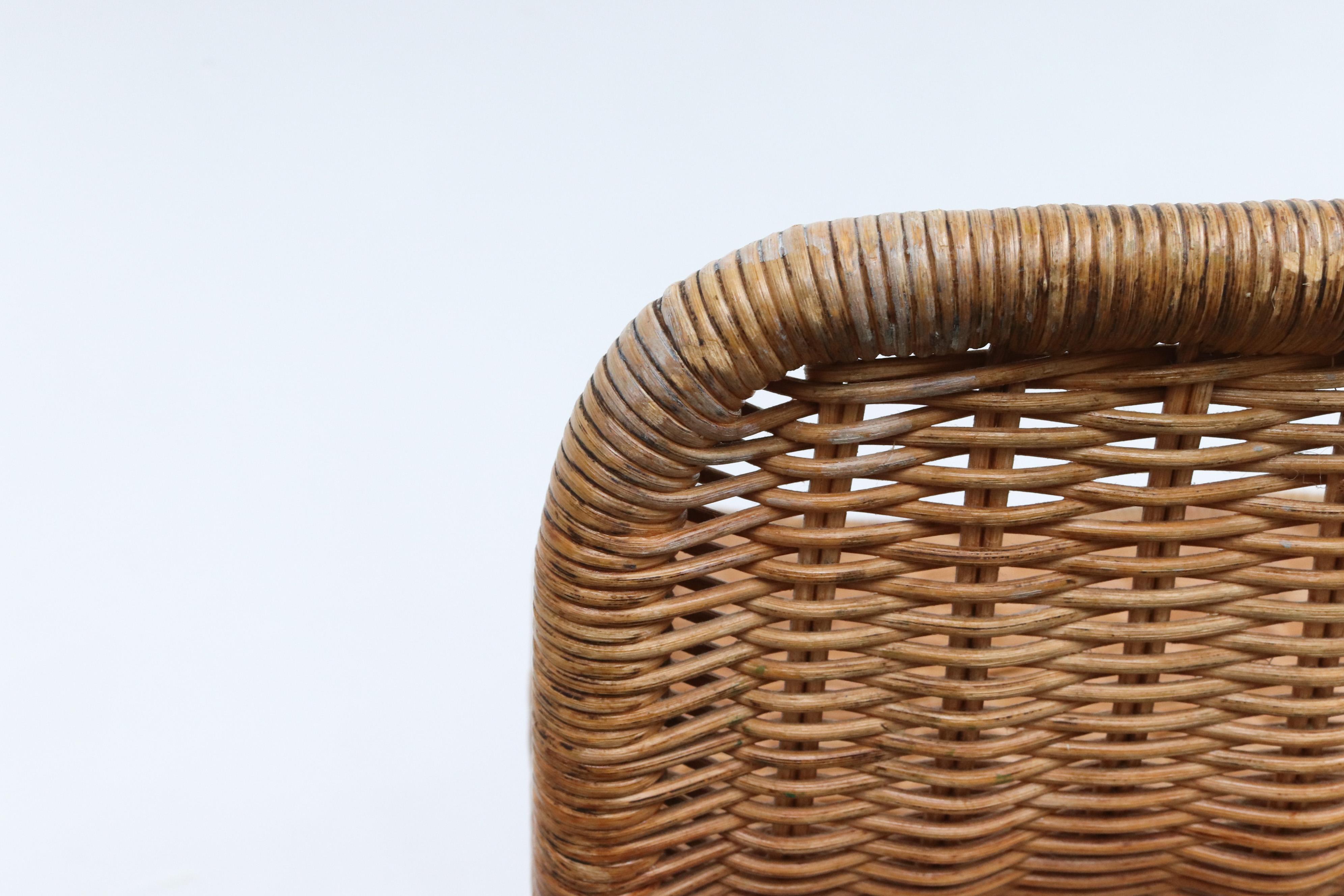 Dirk Van Sliedregt Rattan Counter Stools 12