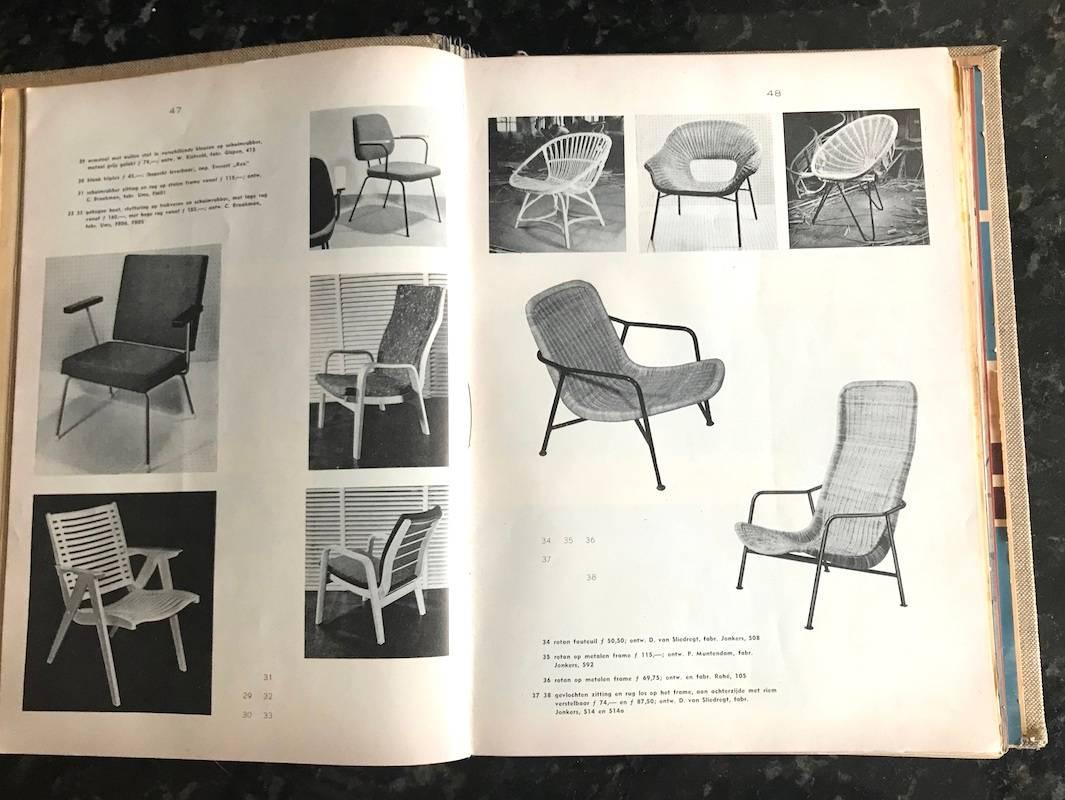 Dirk Van Sliedregt Rattan Easy Chair Model 514A Made in 1952 For Sale 8