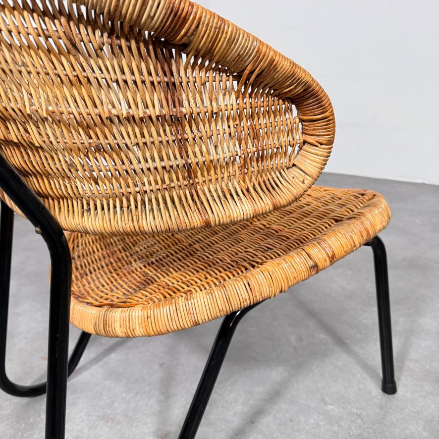 Fauteuil en rotin Dirk van Sliedregt, modèle 568 pour Gebr Jonkers, Pays-Bas, 1954 en vente 1