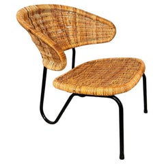 Dirk Van Sliedregt Sedia facile in rattan modello 568 per Gebr. Jonkers Paesi Bassi 1954