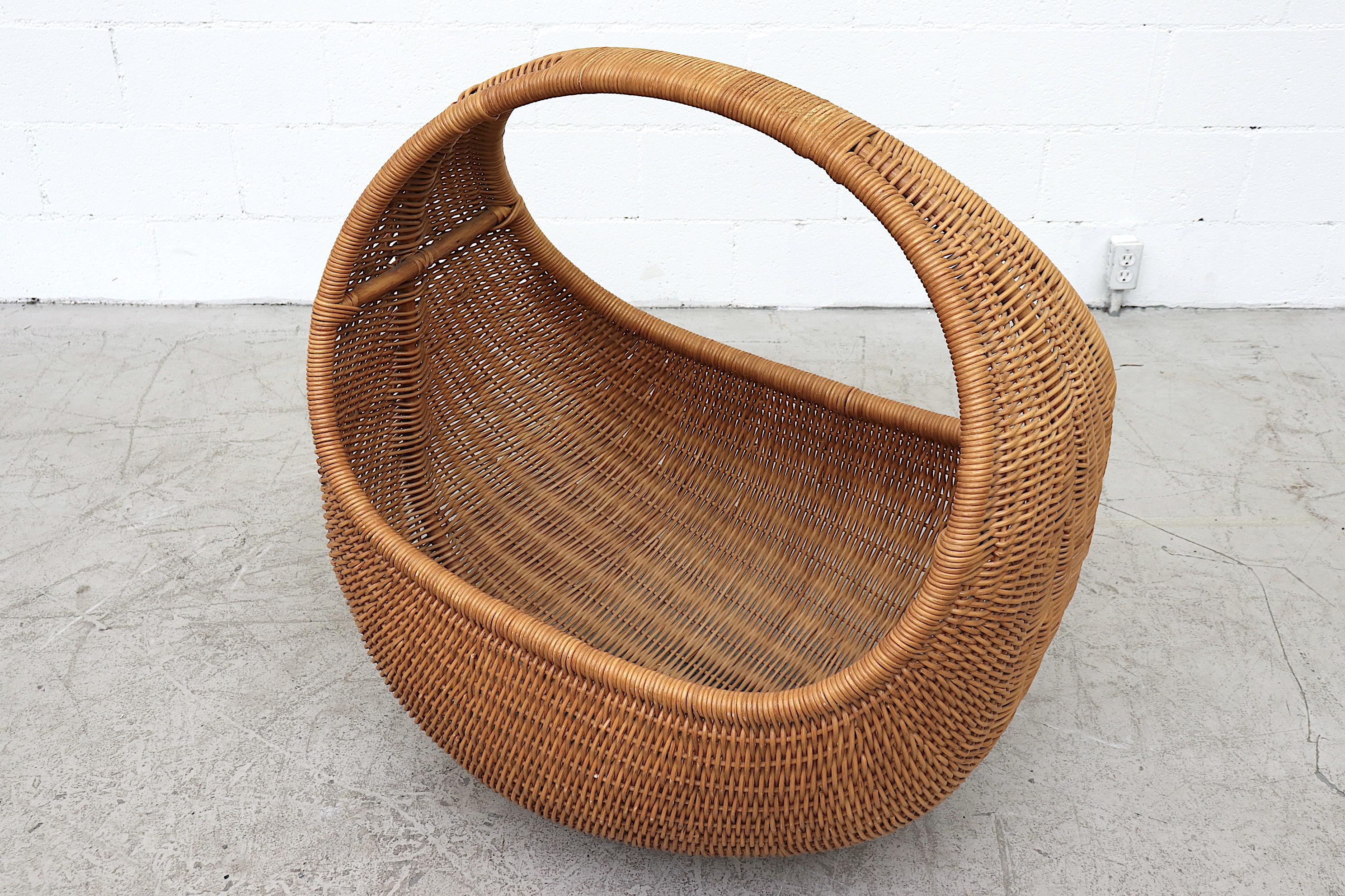 Mid-Century Modern Dirk Van Sliedregt Style Baby or Pet Bassinet