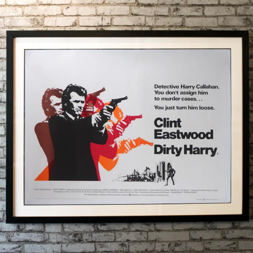 Dirty Harry (1971)
Original British Quad (30 X 40 Inches)

Original British Quad

This a rare British Quad from the first UK release in 1971. One of the defining films of the 1970's, this was the movie that took Clint Eastwood from cult hero to