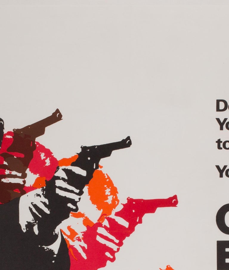 British Dirty Harry Original UK Film Poster, 1971, Client Eastwood