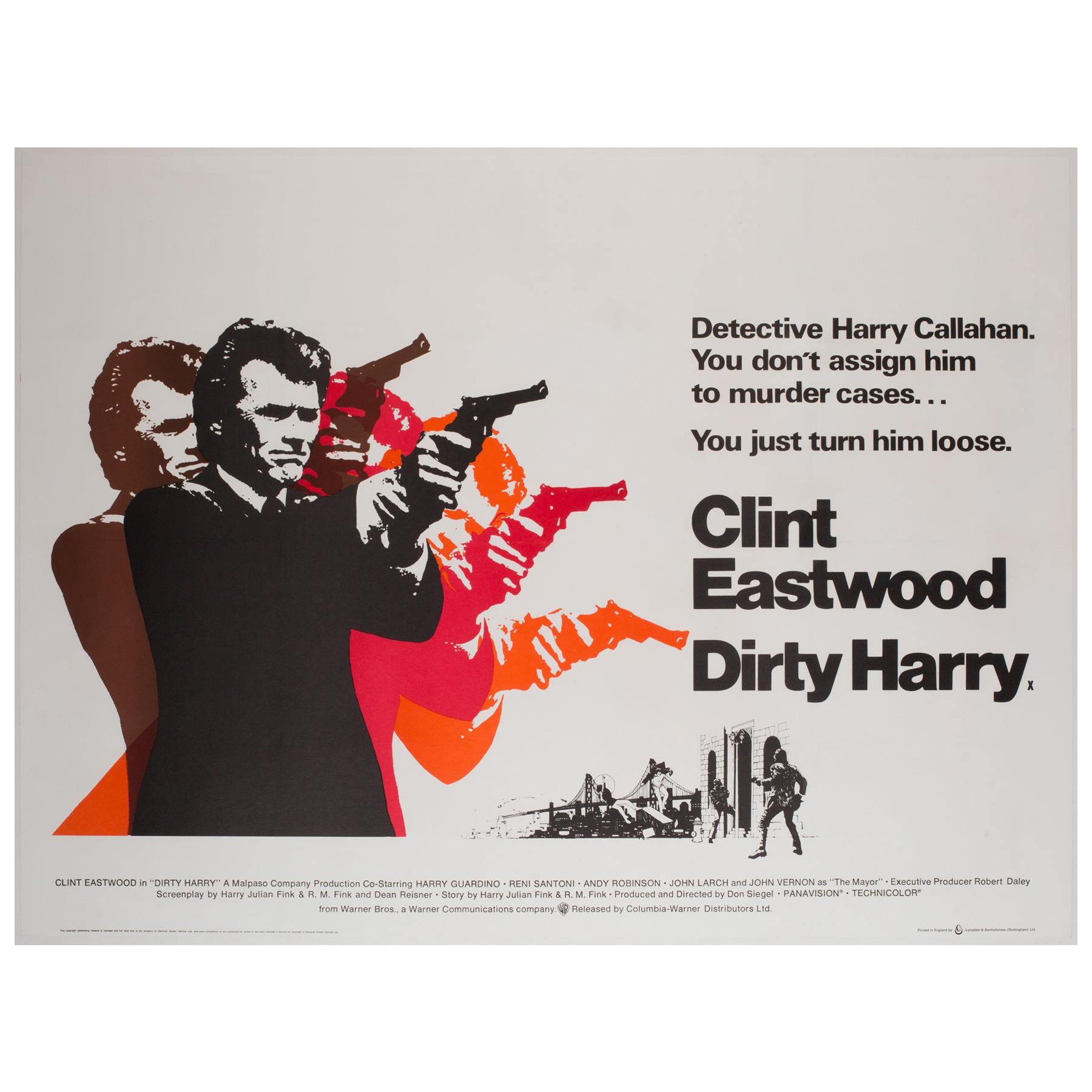 Dirty Harry Original UK Film Poster, 1971, Client Eastwood