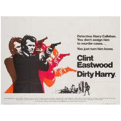 Vintage Dirty Harry Original UK Film Poster, 1971