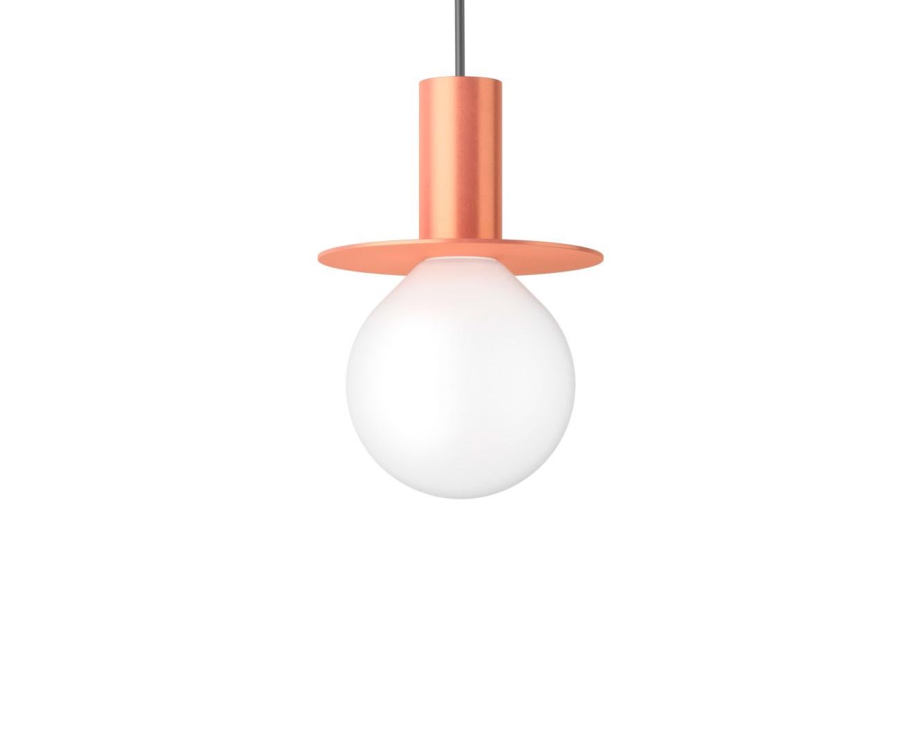 Disc 25 is a Minimalist pendant lamp design by Wishnya Design Studio.
Copper finish. 

Measures: D 25cm
LED G9 60W 110-220V - US compatible
Dimmable
Adjustable wire

Two sizes available 
Three finishes available: copper, brass, aluminum.