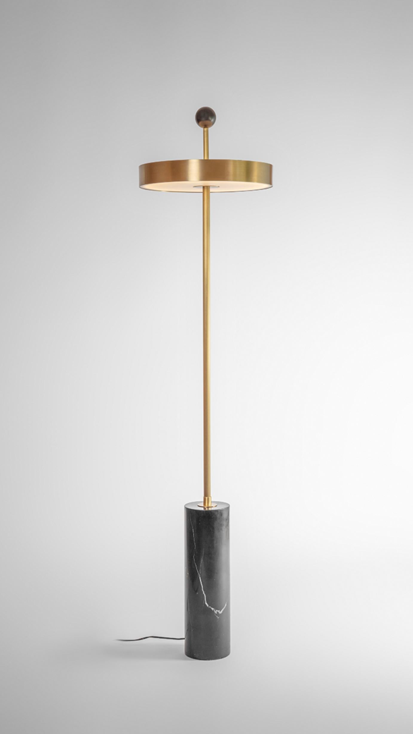 Post-Modern Disc and Ball Floor Lamp by Square in Circle For Sale
