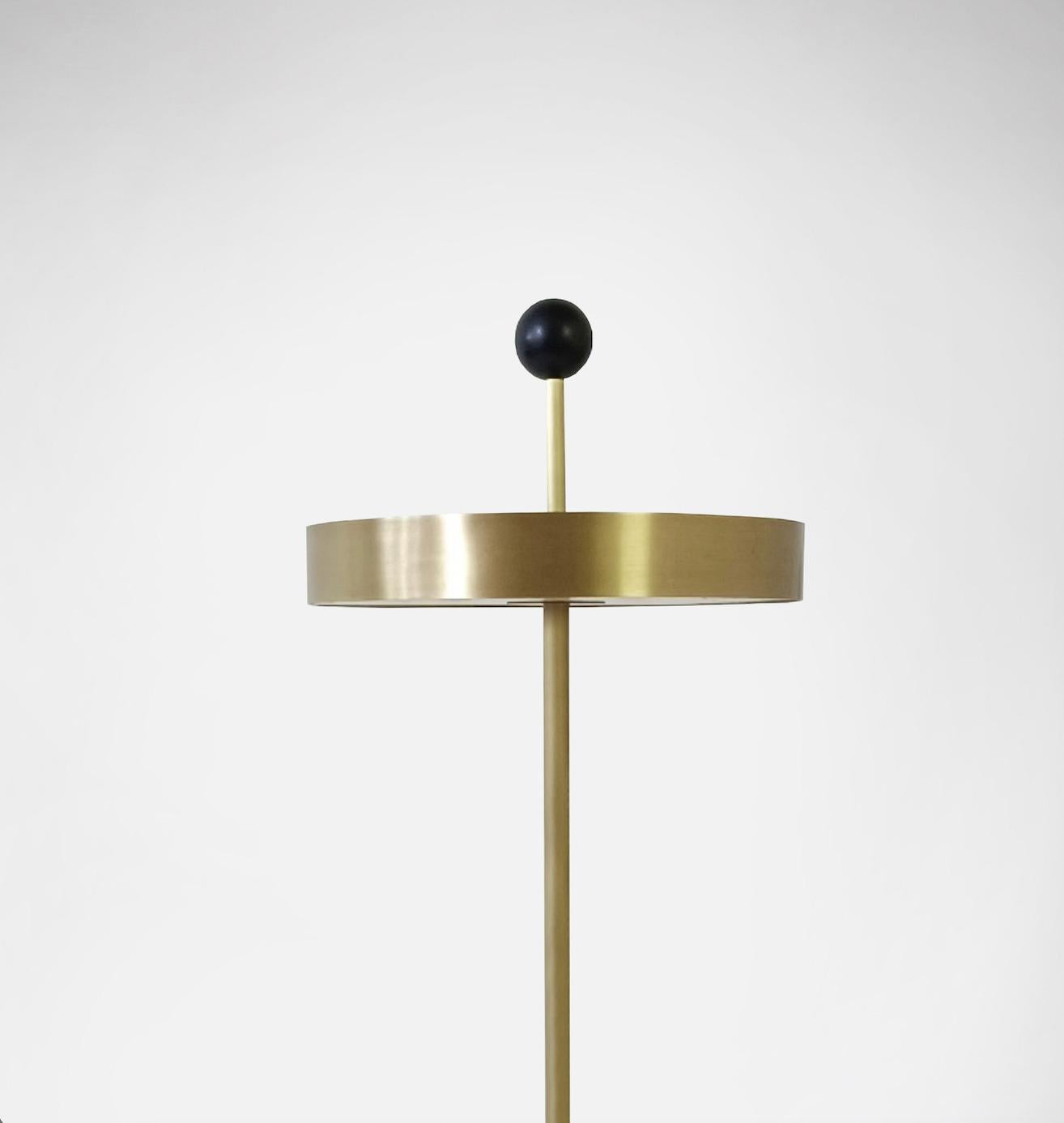 British Disc and Ball Floor Lamp by Square in Circle