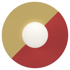 Disc And Sphere Semi-color Brass Wall Light by Atelier Areti