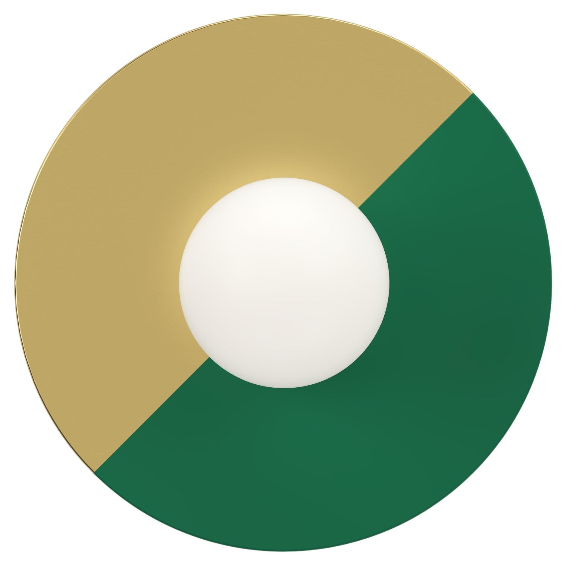 Applique murale en laiton semi-colore Disc And Sphere de l'Atelier Areti