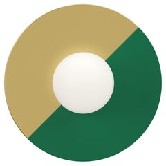 Applique murale en laiton semi-colore Disc And Sphere de l'Atelier Areti