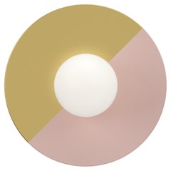 Disc And Sphere Semi-color Brass Wall Light by Atelier Areti