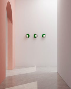 Disc And Sphere Semi-color Nickel Wall Light by Atelier Areti