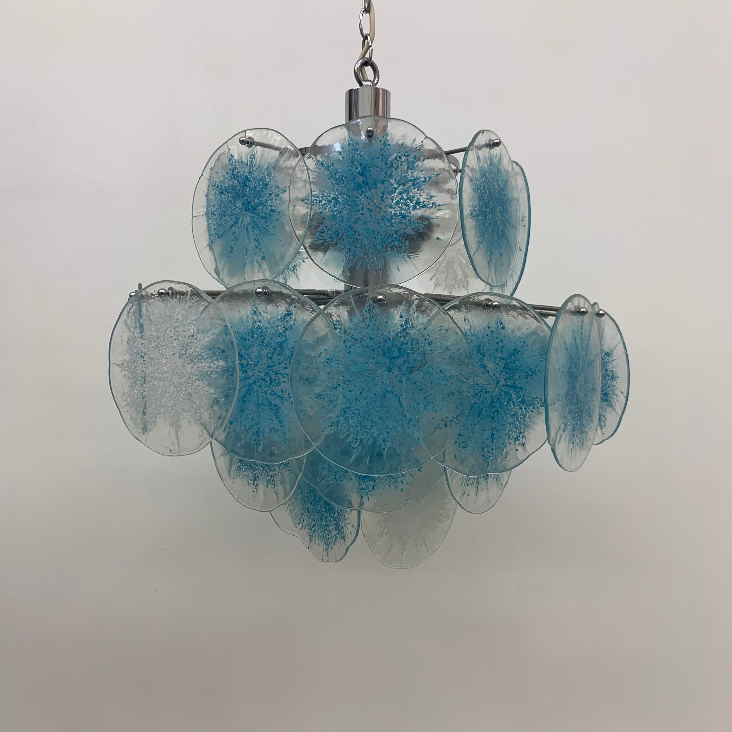 Disc Chandelier by Vistosi, 1970s For Sale 3