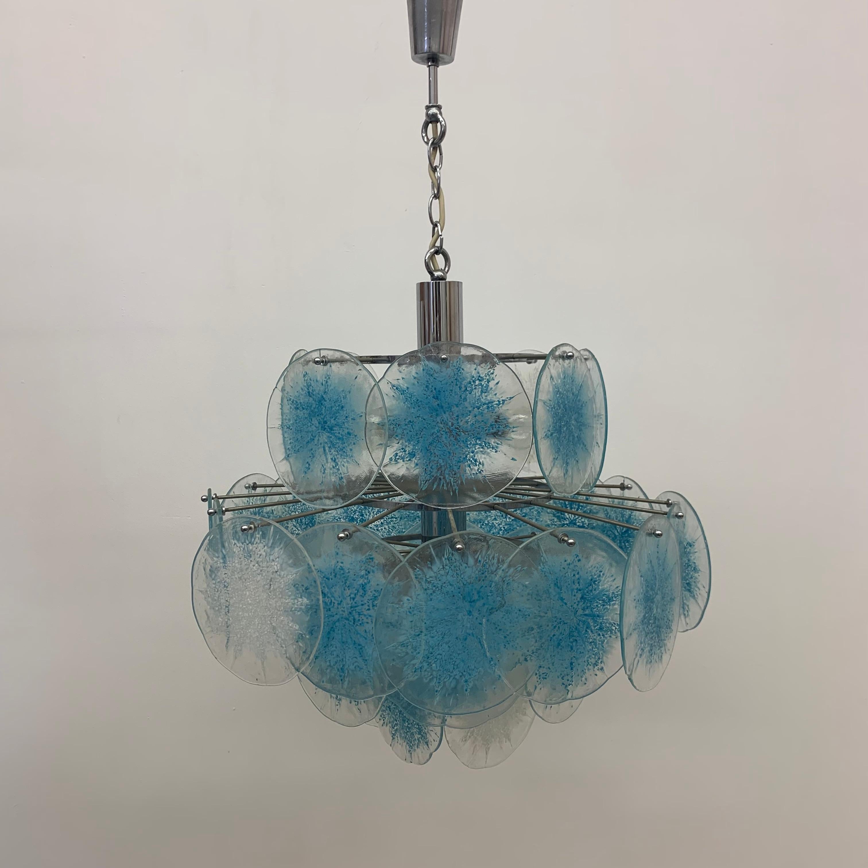 Disc Chandelier by Vistosi, 1970s For Sale 5