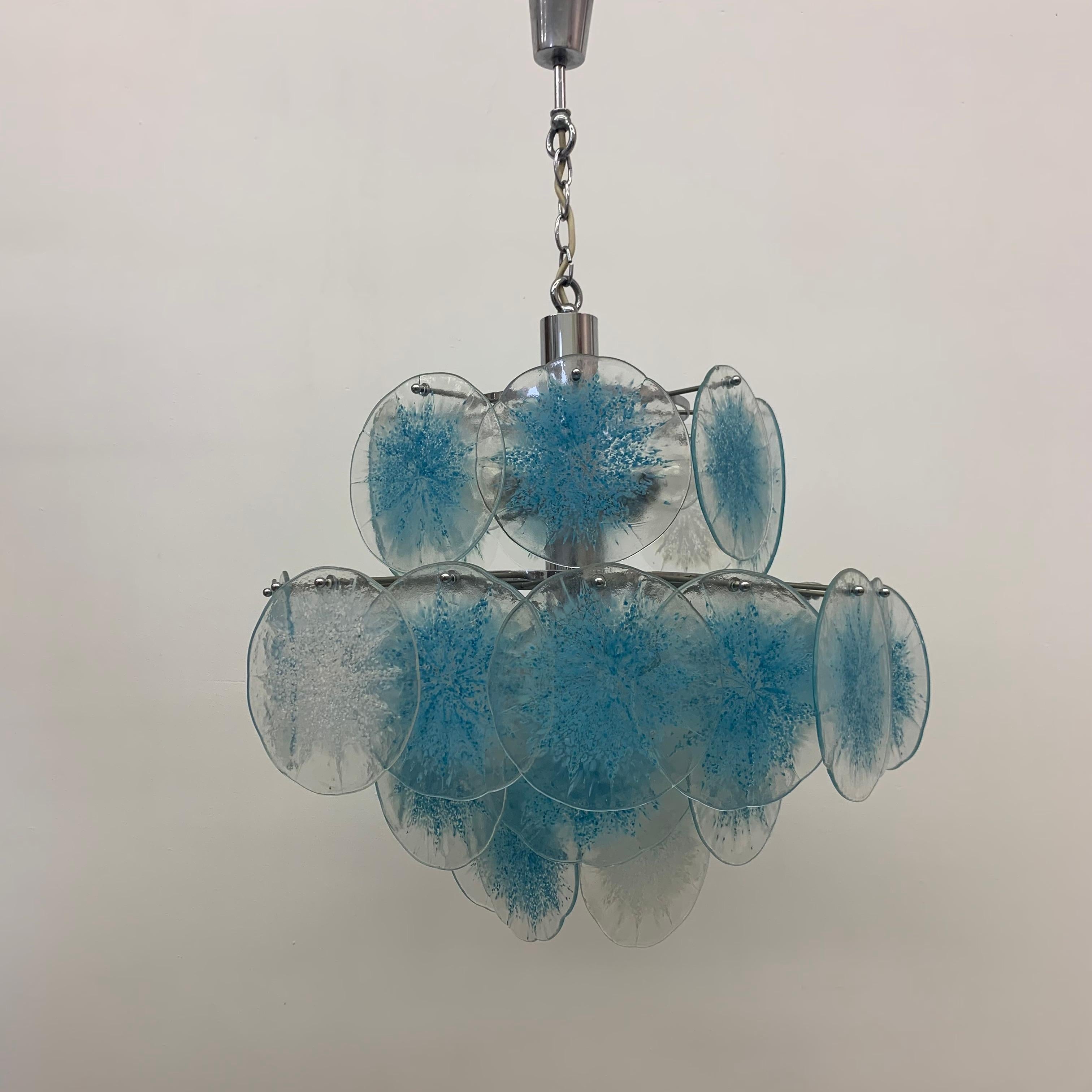 Disc Chandelier by Vistosi, 1970s For Sale 6