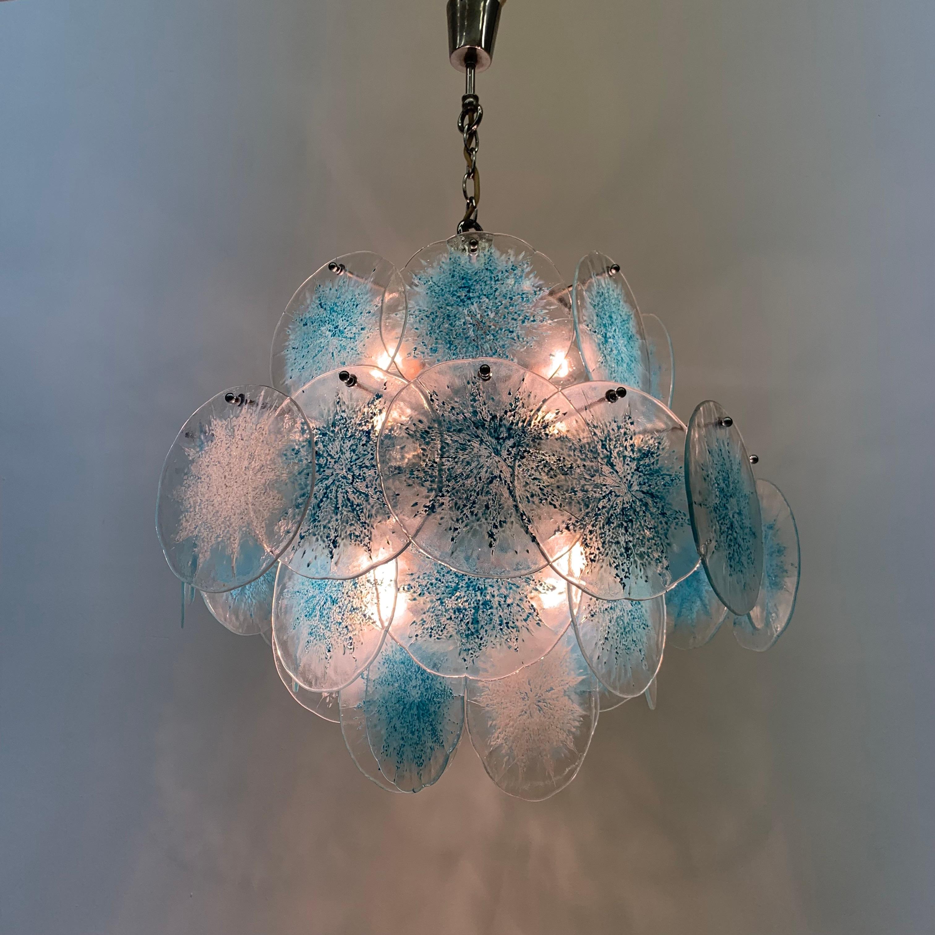 Disc Chandelier by Vistosi, 1970s For Sale 11
