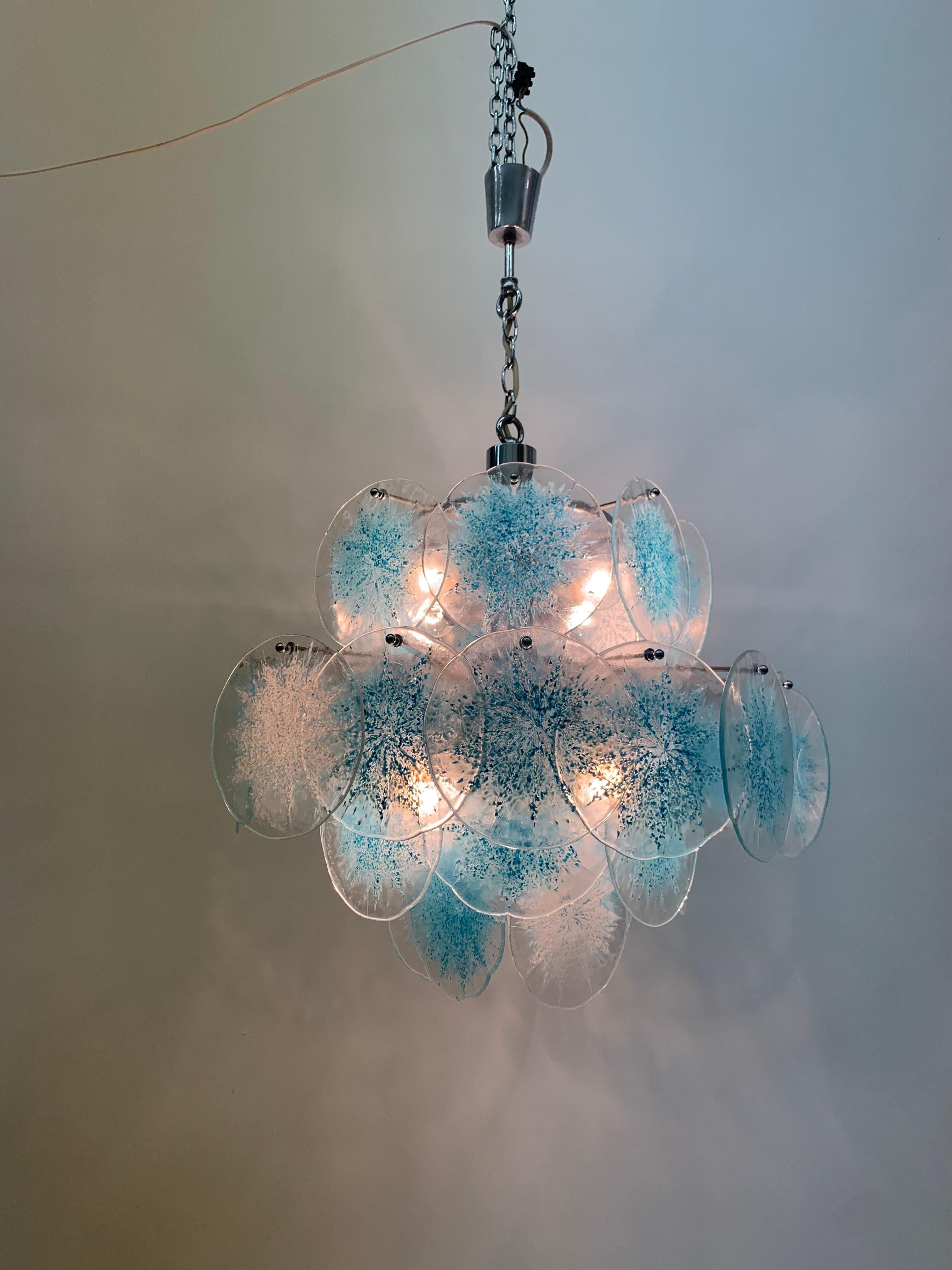 Disc Chandelier by Vistosi, 1970s For Sale 12