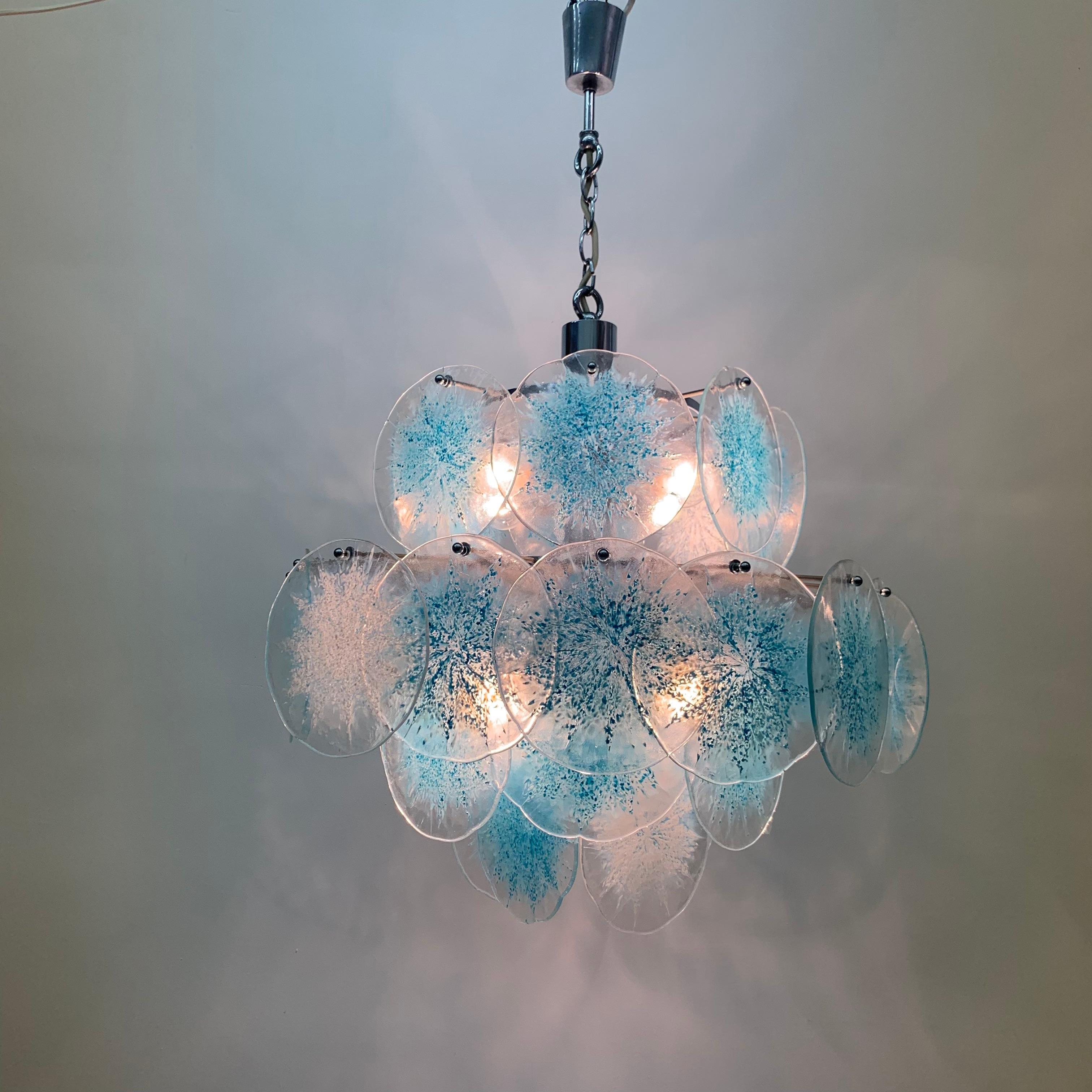 Disc Chandelier by Vistosi, 1970s For Sale 13