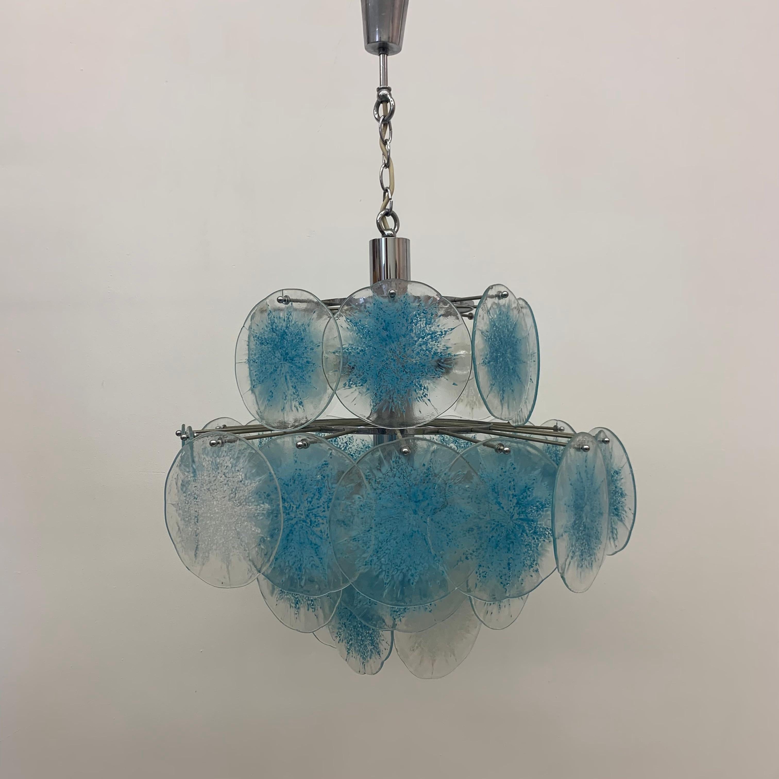 Disc Chandelier by Vistosi, 1970s For Sale 2