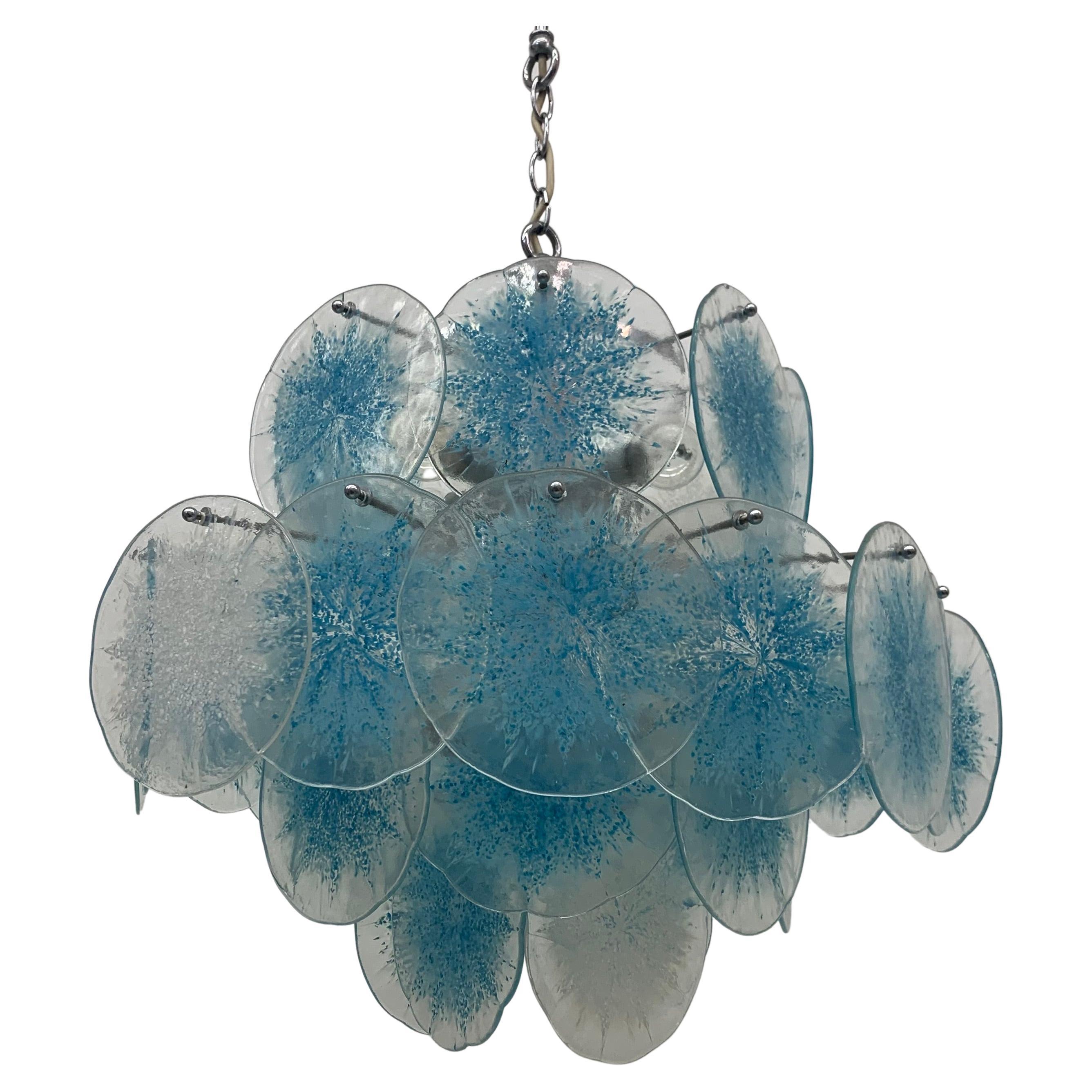 Disc Chandelier by Vistosi, 1970s For Sale