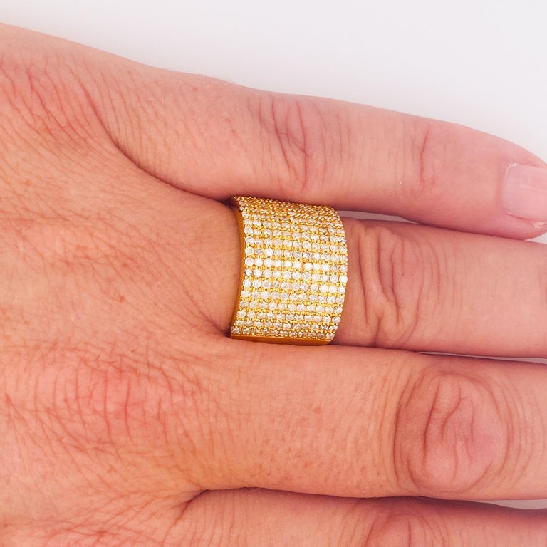 Disco Ball Ring Mirror 198 Diamond Ring Eleven Rows of Diamonds Sizable