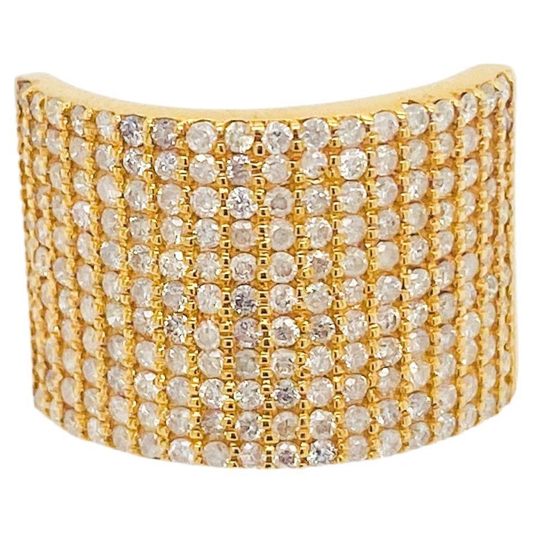 Disco Ball Ring Mirror 198 Diamond Ring Eleven Rows of Diamonds Sizable