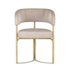 Disco Chair, Upholstered in Fabric, Iron Structure with Lacquered Finish.