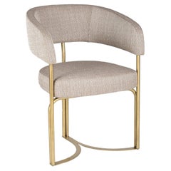 Disco Chair, Upholstered in Fabric, Iron Structure with Lacquered Finish.
