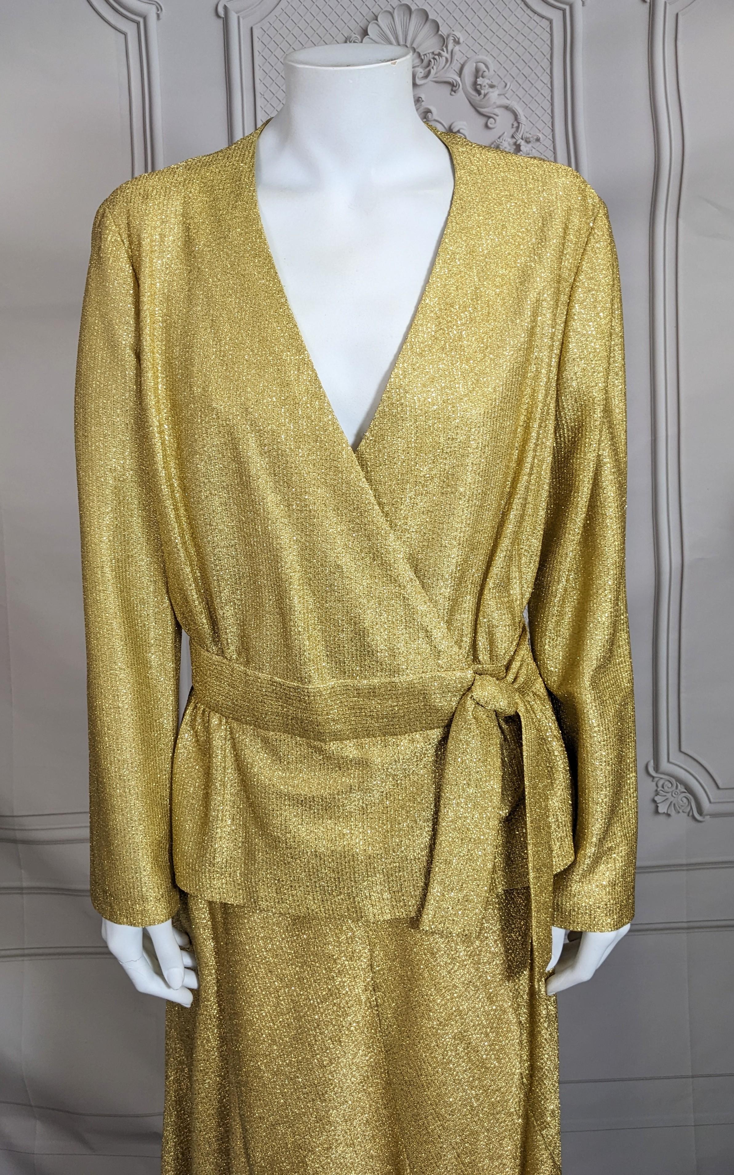 Disco-Ära Gold Lame Ensemble (Braun) im Angebot