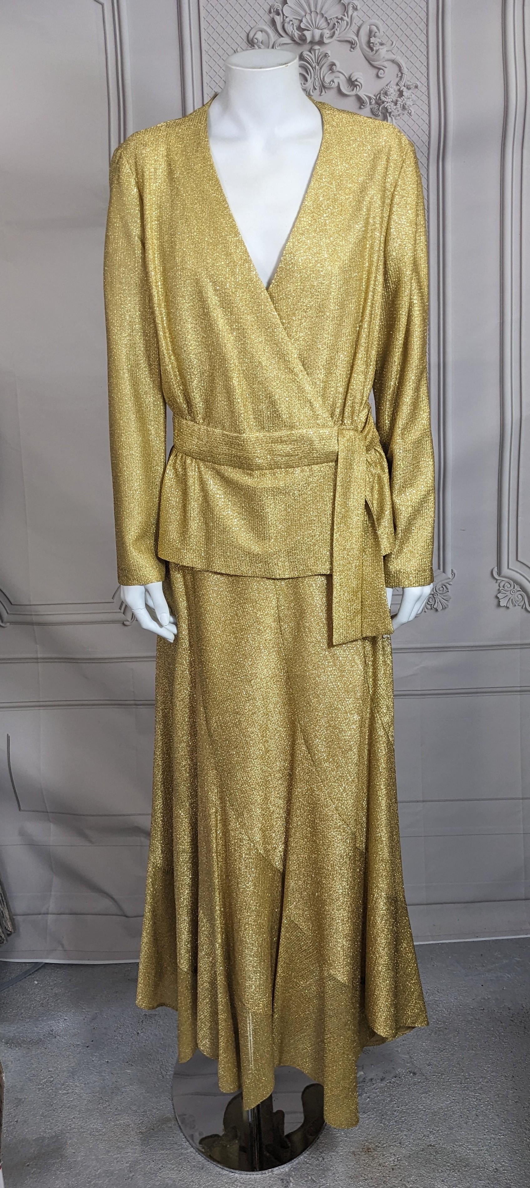 Disco-Ära Gold Lame Ensemble im Zustand „Neu“ im Angebot in New York, NY