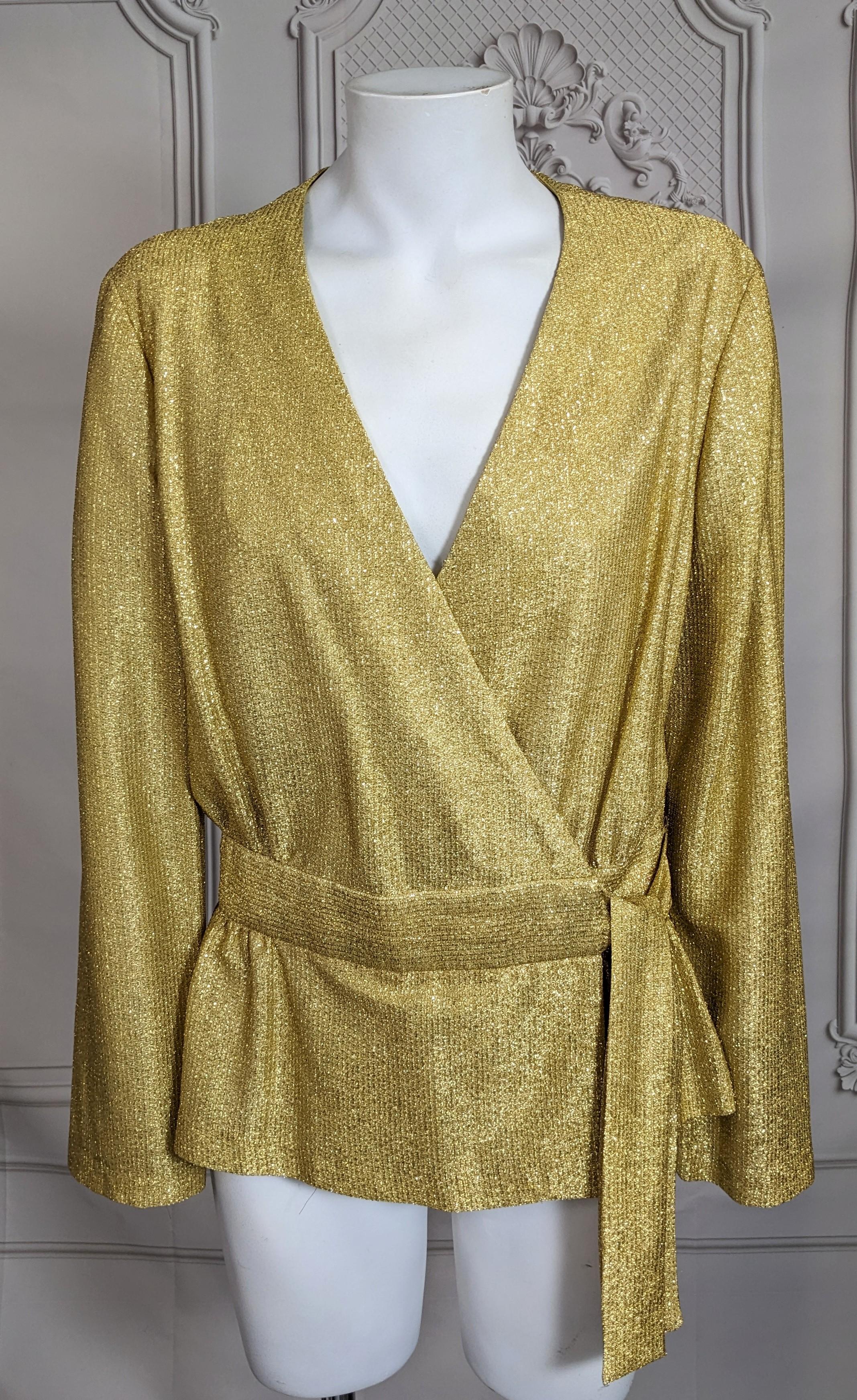 Disco-Ära Gold Lame Ensemble im Angebot 1