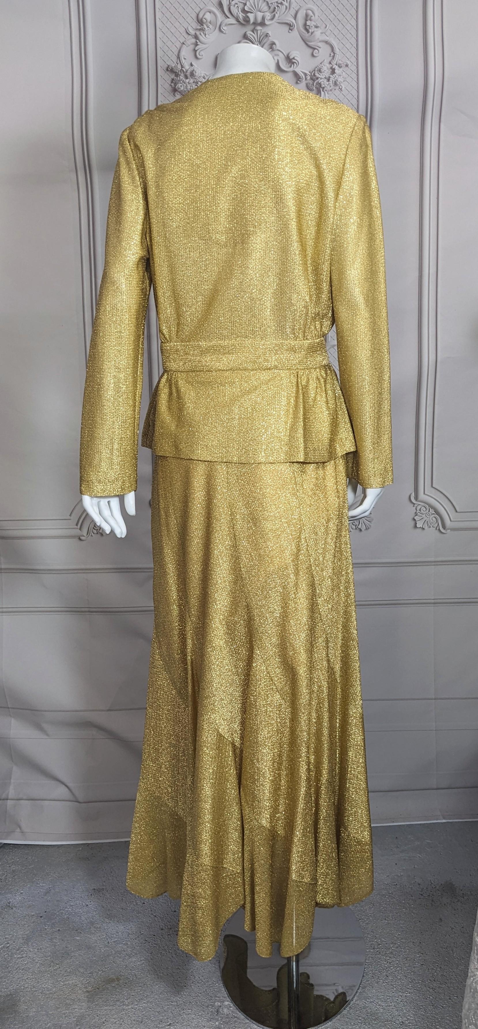 Disco-Ära Gold Lame Ensemble im Angebot 4