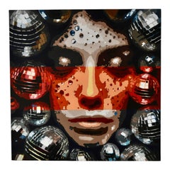 «DISCO GIRL», de Carole Grandgirard – Pintura al óleo contemporánea, 2025