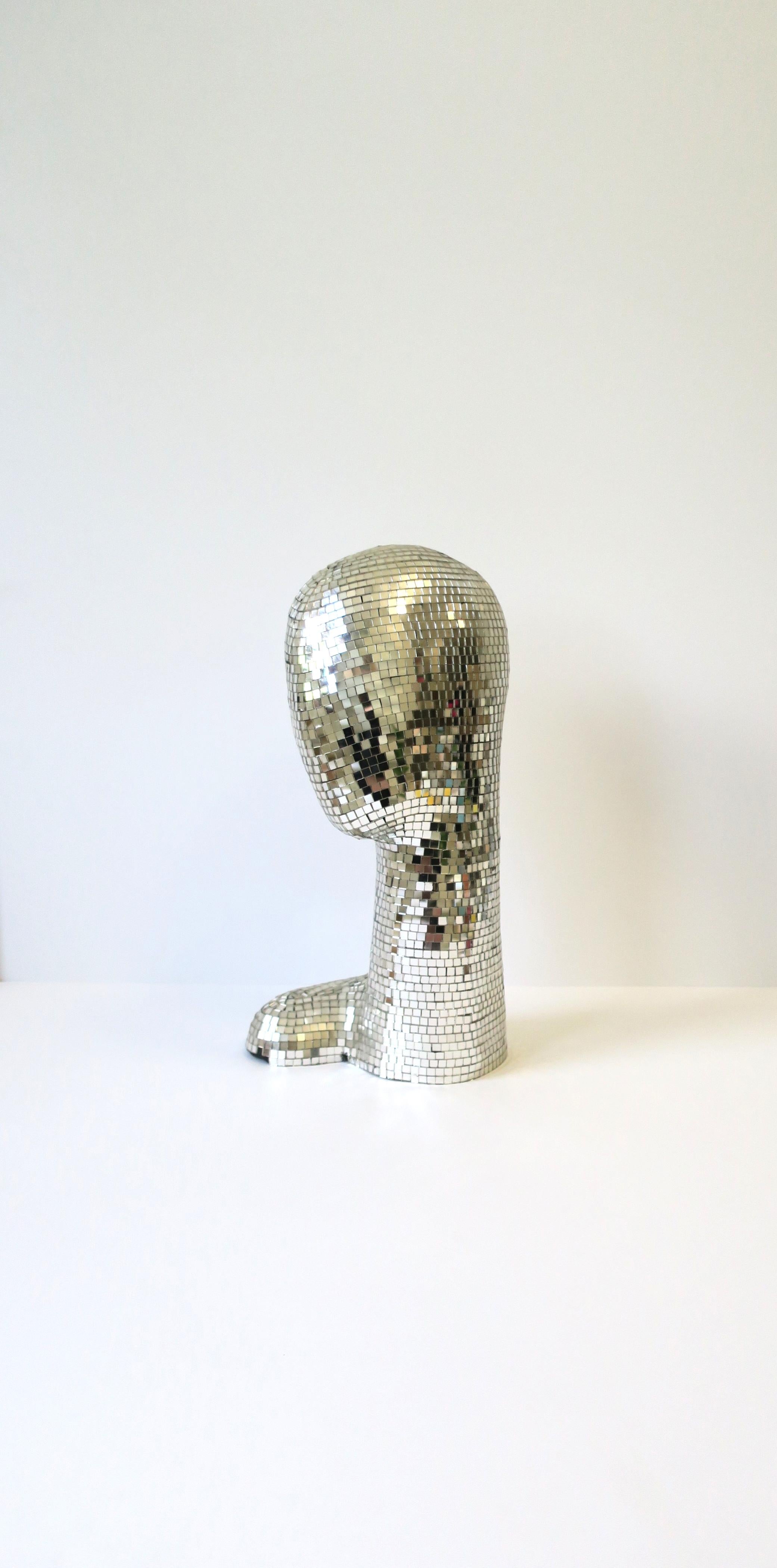 Disco Ball Head Bust Sculpture, 1970s 1