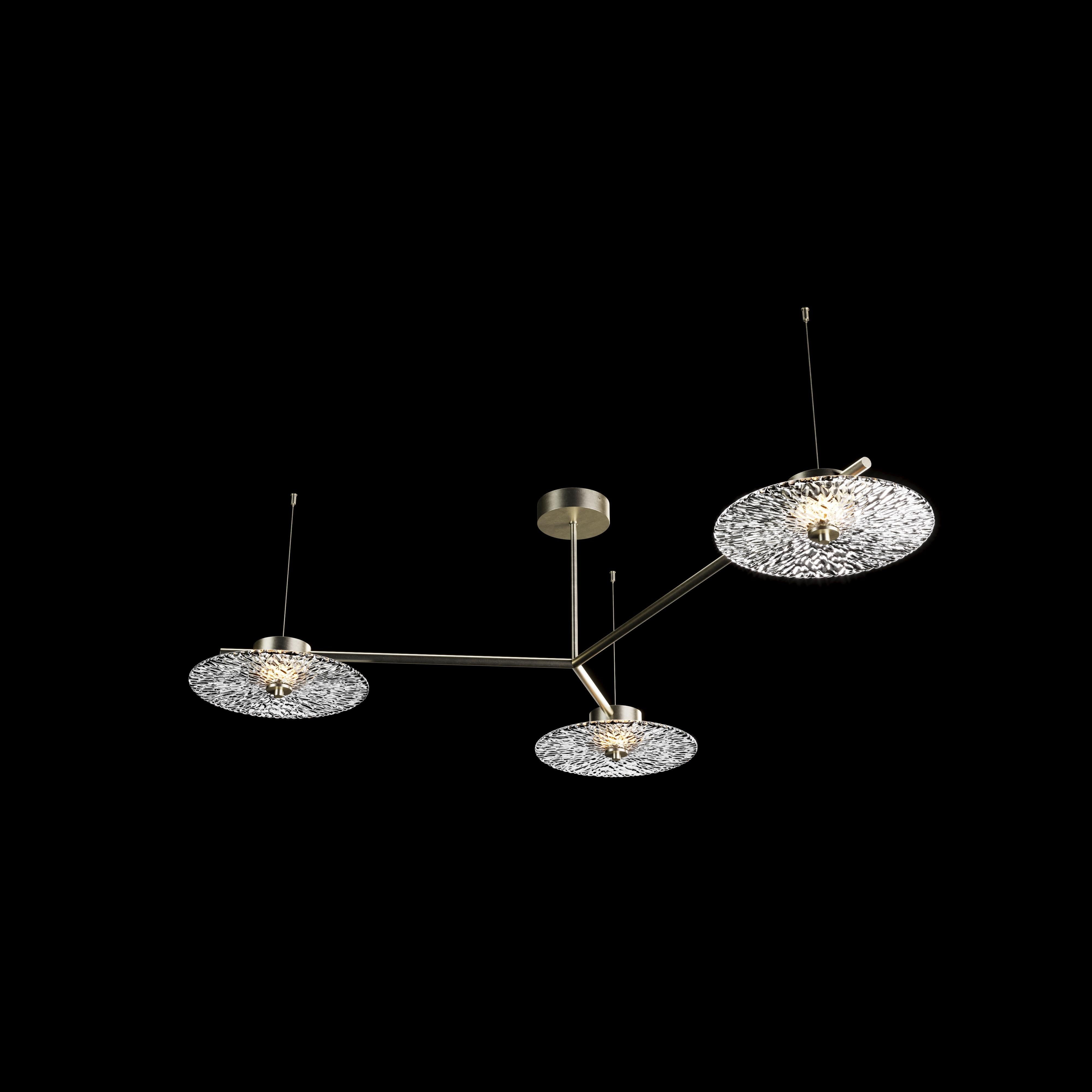 DISCO Überkopf-Deckenleuchte - Drei (3) (Messing) im Angebot